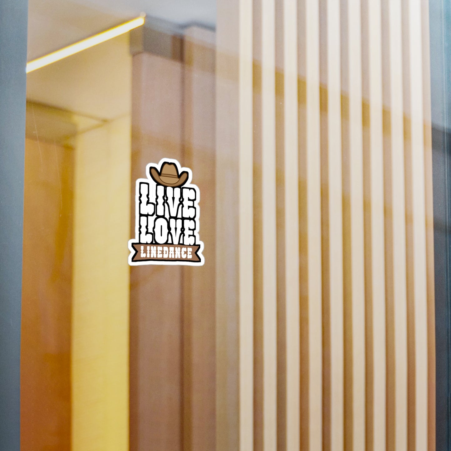 Live love linedance - Cowboy hat Sticker for Wall, Laptop, Window, Truck, Car Cowboy hat Gift Vinyl Step Decal Sticker