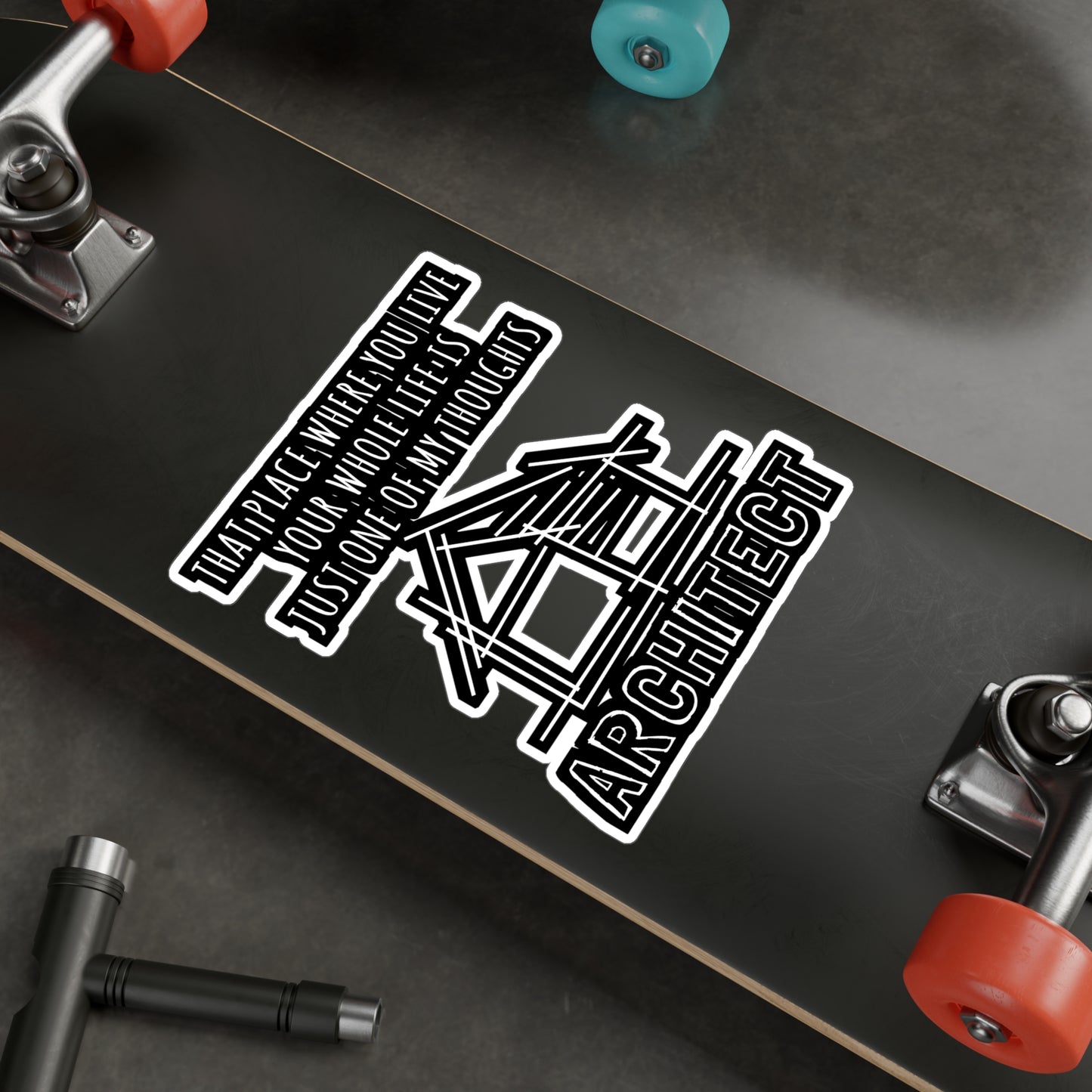 Just One Of My Thoughts Architect - Architecture Sticker for Car Laptop Sticker. Water Bottle Sticker, Vinyl Studio Decal - Architecture Gift