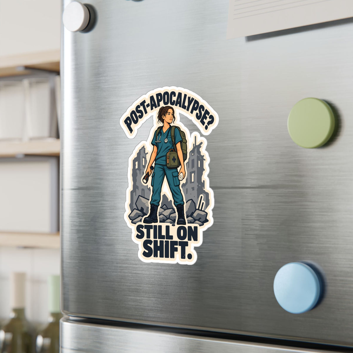 Nurse Sticker Post-Apocalyptic Skill Vinyl Decals for Laptop, Water Bottle, Nursing Student Gift