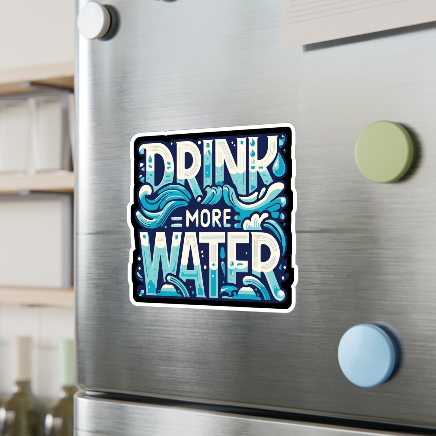 Drink More Water - Hydration Sticker for Laptop Sticker. Water Bottle Sticker, Vinyl Water Decal - Hydration Gift