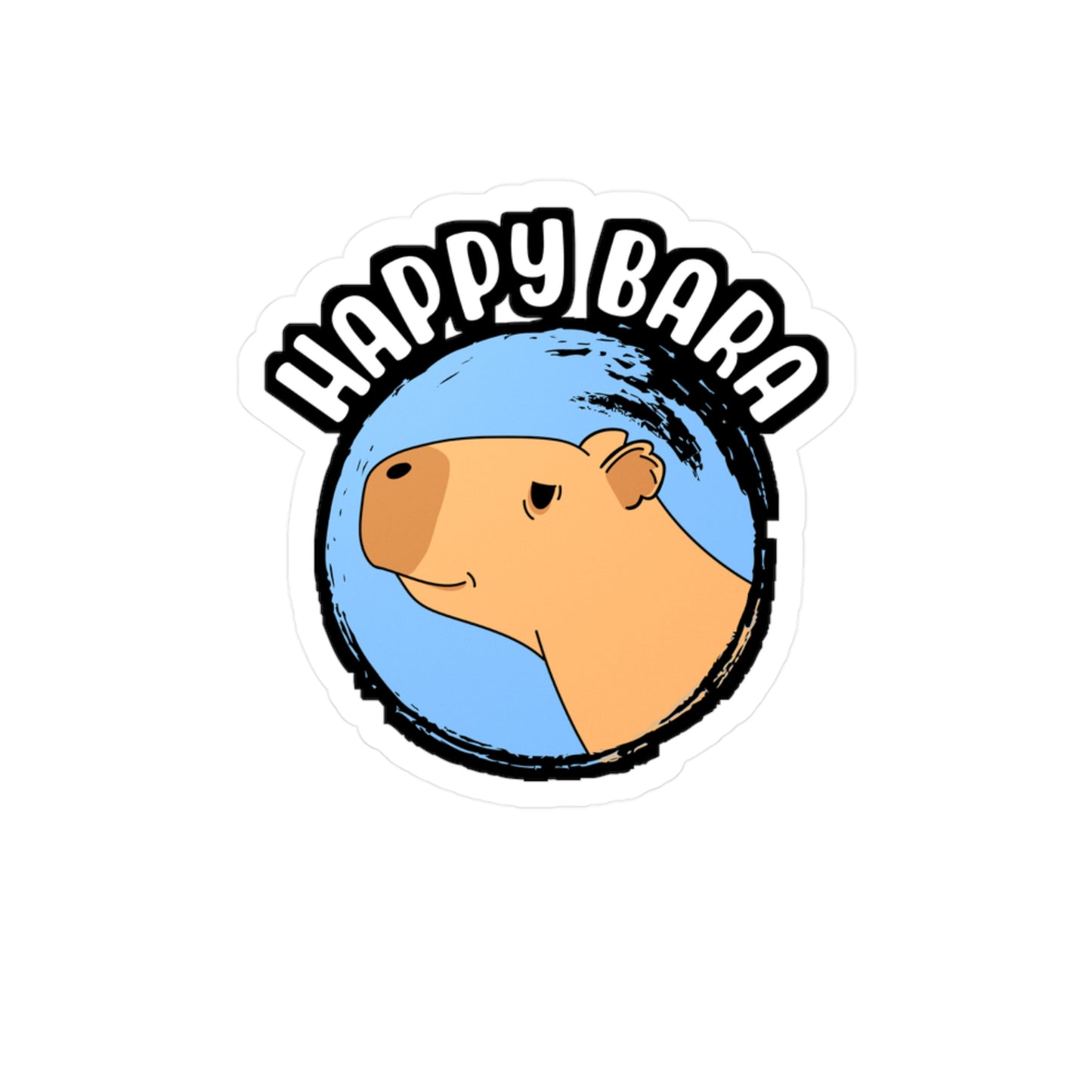 Happy Bara | Capybara Sticker | Capy Decals | Rodent Laptop Sticker | Capybara Gift | Capy Gift