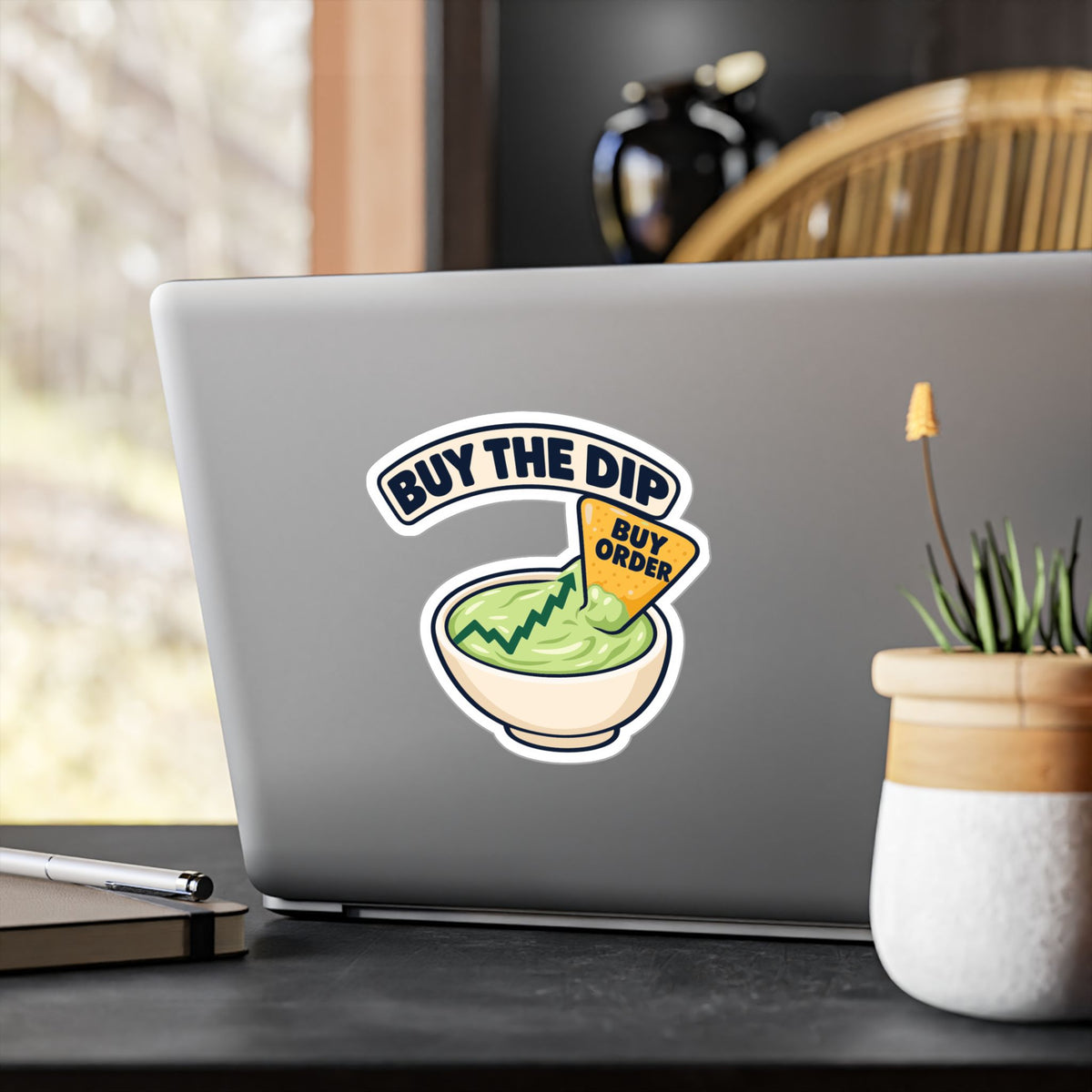 Day Trading Sticker - Buy the Dip Design for Stock Market and Forex Traders, Laptop and Water Bottle Decals