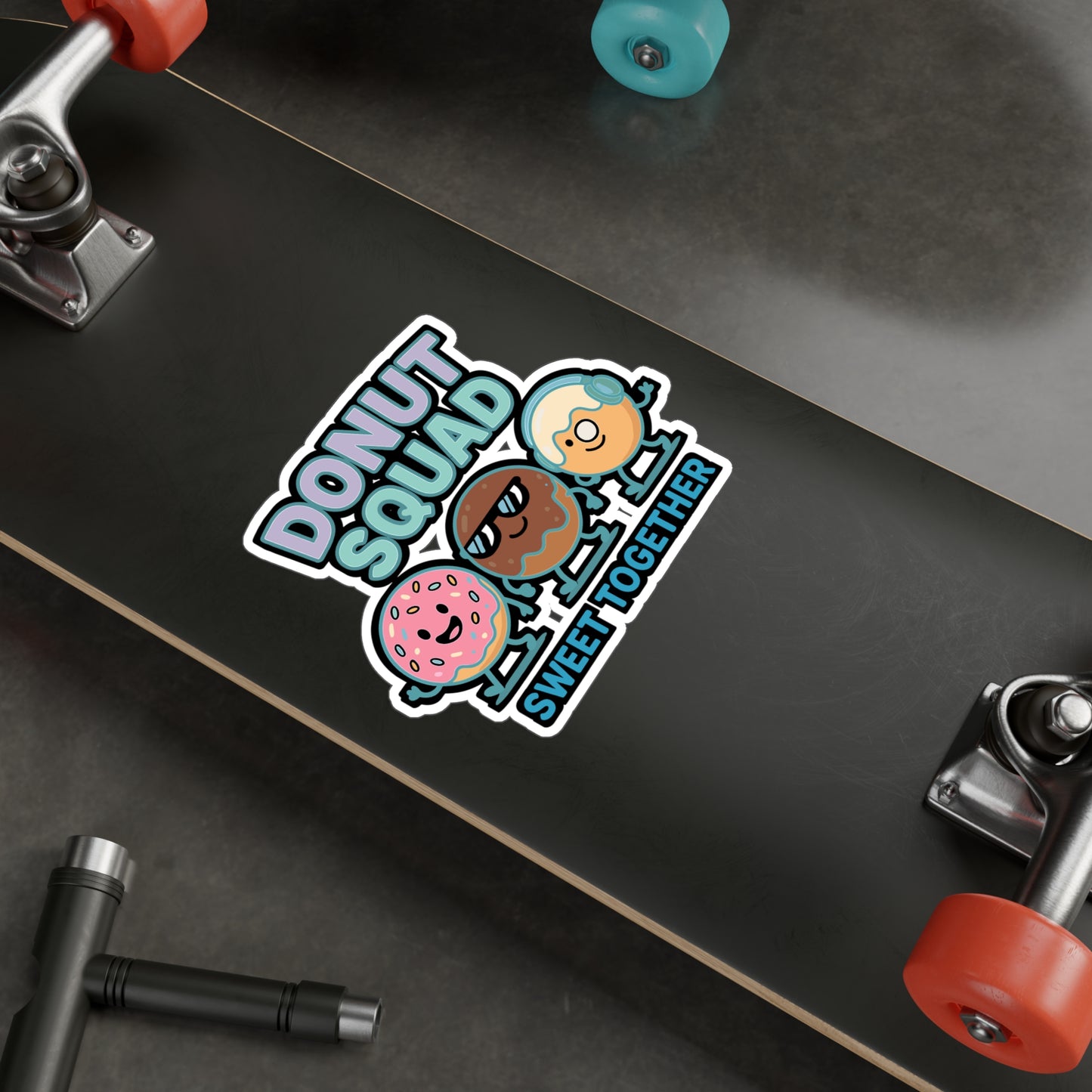 Donut Squad - Donut Sticker for Laptop, Water Bottle, Gift for Donut Lovers, Cute Vinyl Decal, Fun Decoration for Teens, Friends
