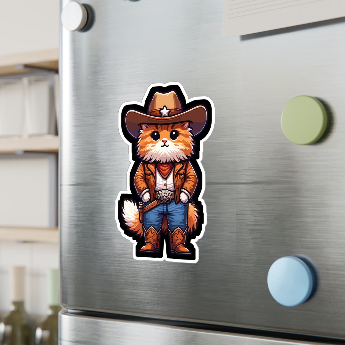 Cowboy Cat - Cowboy Sticker for Car Window Laptop Sticker. Water Bottle Sticker, Vinyl Cat Decal, Western Sticker - Cowboy Gift