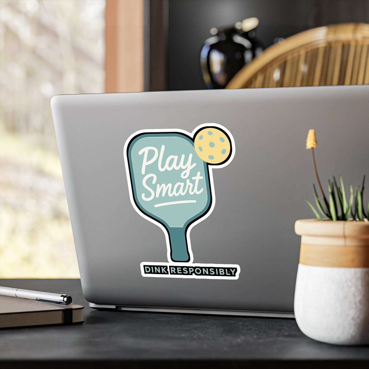 Pickleball Sticker – "Dink Responsibly" Funny Decals for Paddle, Court, Laptop or Water Bottle, Waterproof Vinyl, Serve in Style