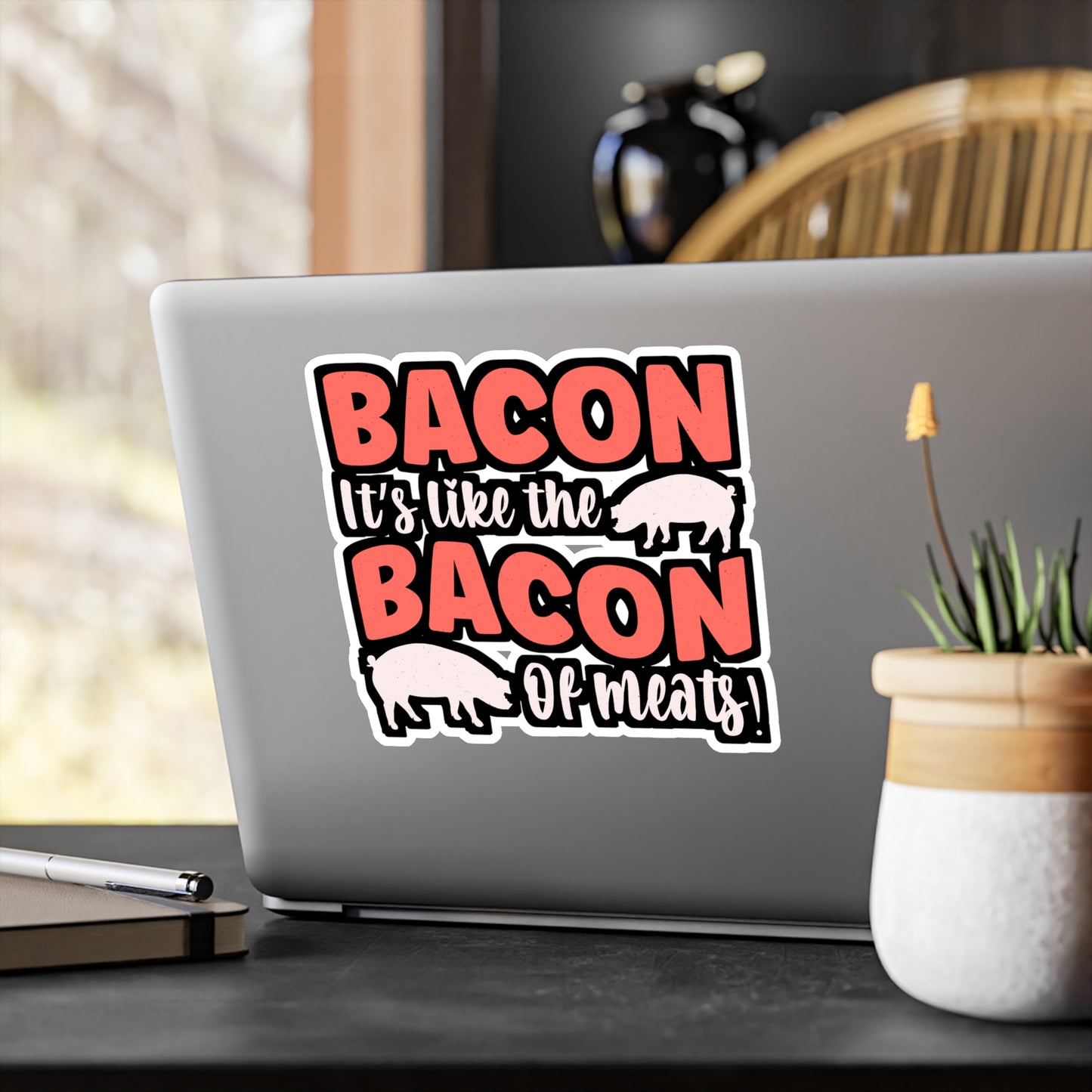 Bacon It's like the bacon of meats! - Bacon Sticker for Laptop Sticker. Water Bottle Sticker, Vinyl Lard Decal - Bacon Gift