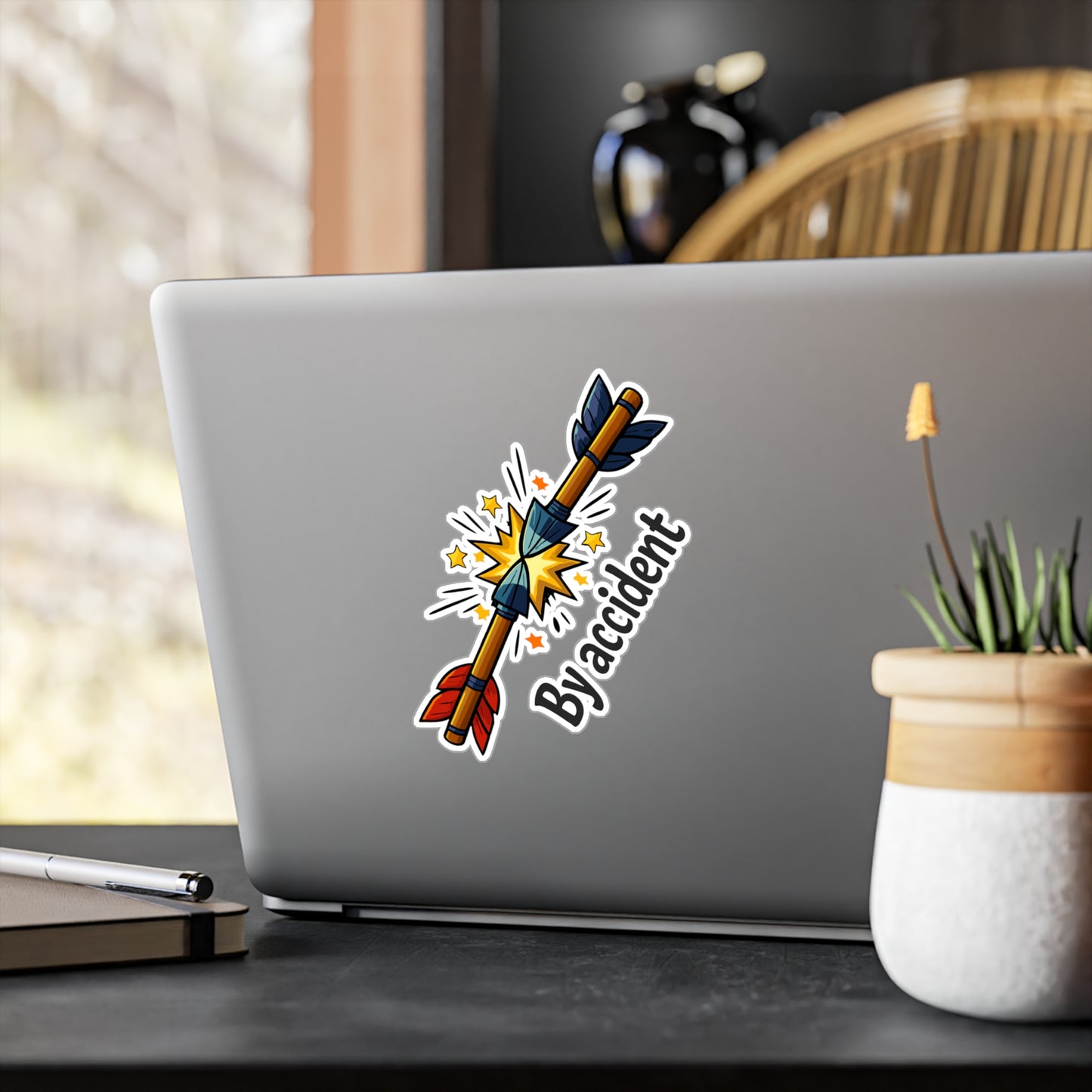 Archery Sticker By Accident Funny Archer Hunting Shoot Design Waterproof Vinyl Decals for Laptop Water Bottle