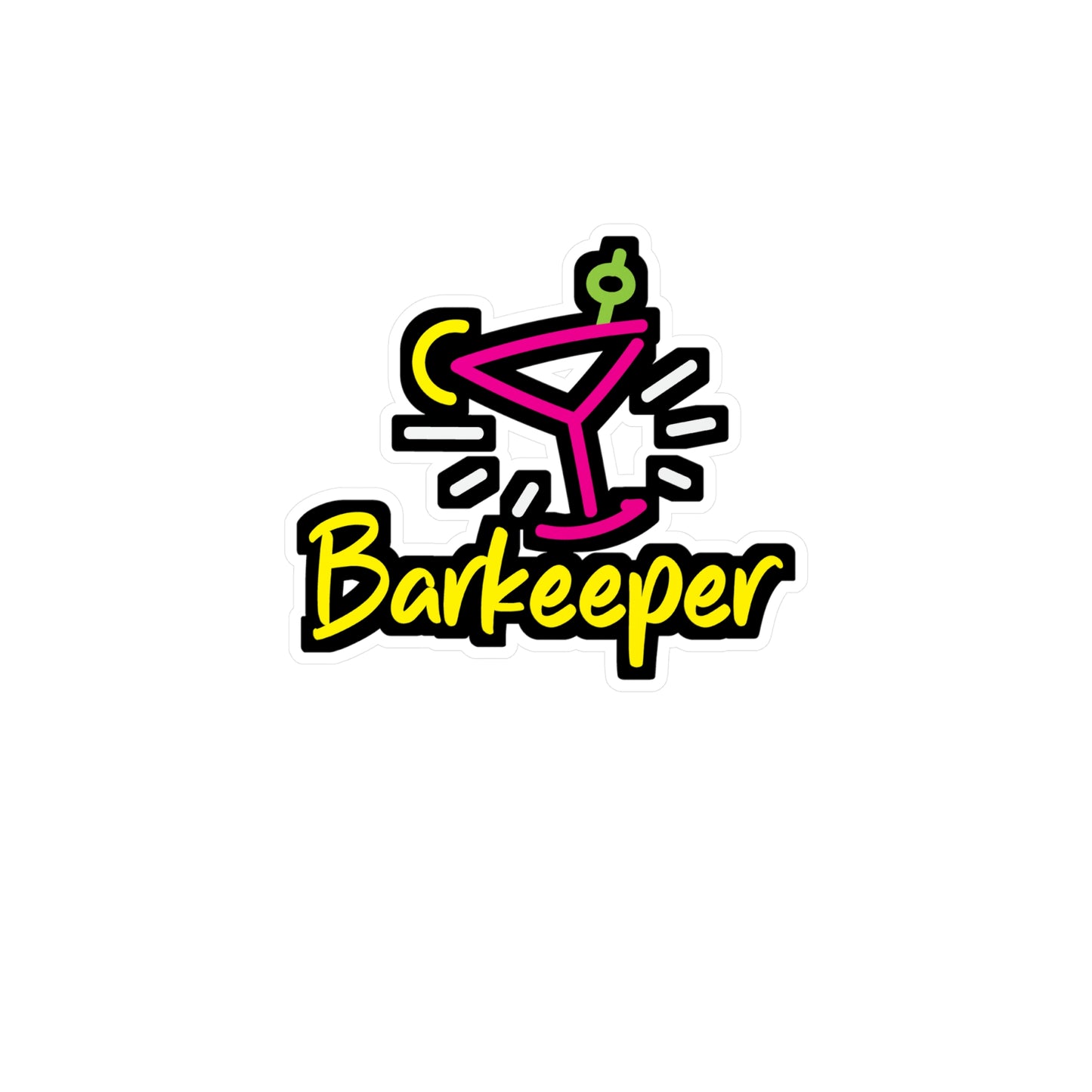 Mixology Mixologist Barkeeper - Bartender Sticker for Laptop Sticker. Water Bottle Sticker, Vinyl Tip Decal - Bartender Gift