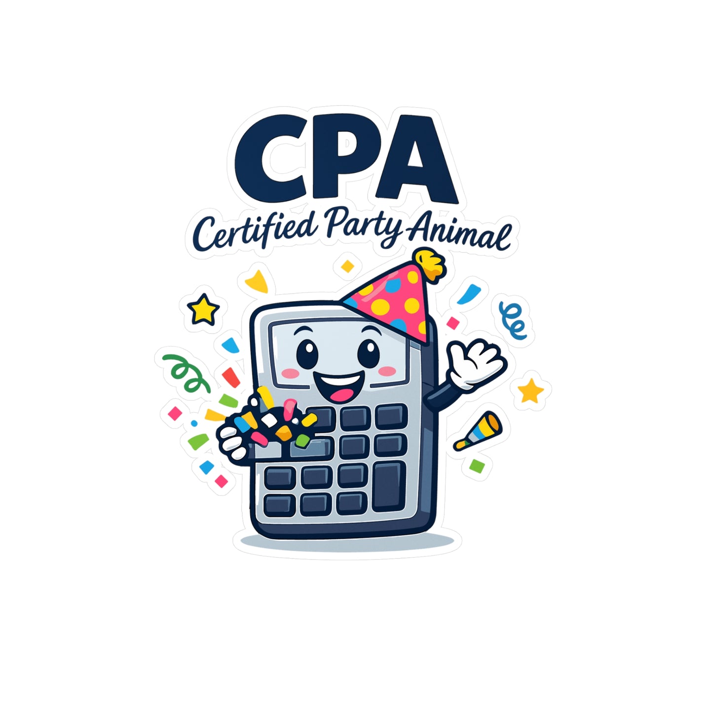 Accountant Sticker Certified Party Animal Funny Accounting Decals Waterproof Vinyl for Laptop Water Bottle Balance Spreadsheet Amortization