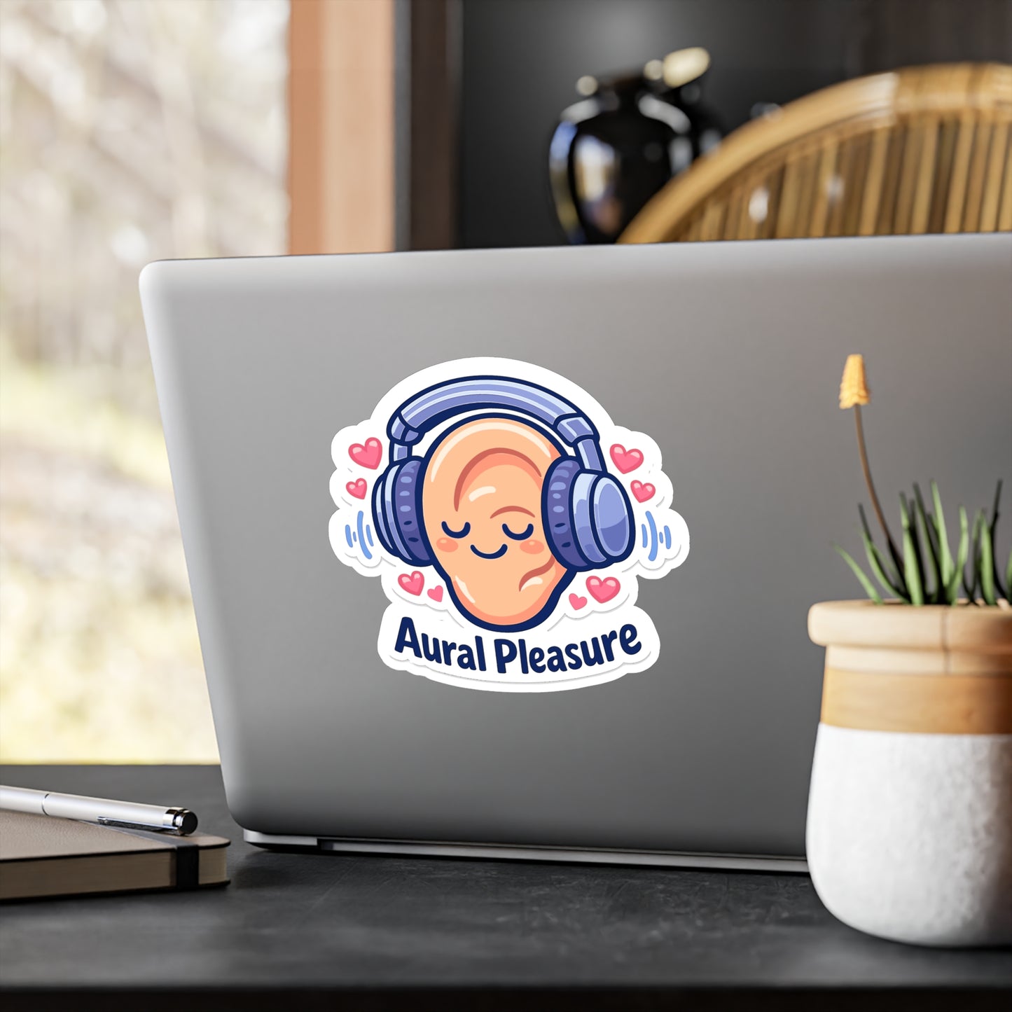 Audio Engineer Sticker Aural Pleasure Design, Waterproof Vinyl Decals for Laptop or Monitor by Sound Engineer Audio Technician