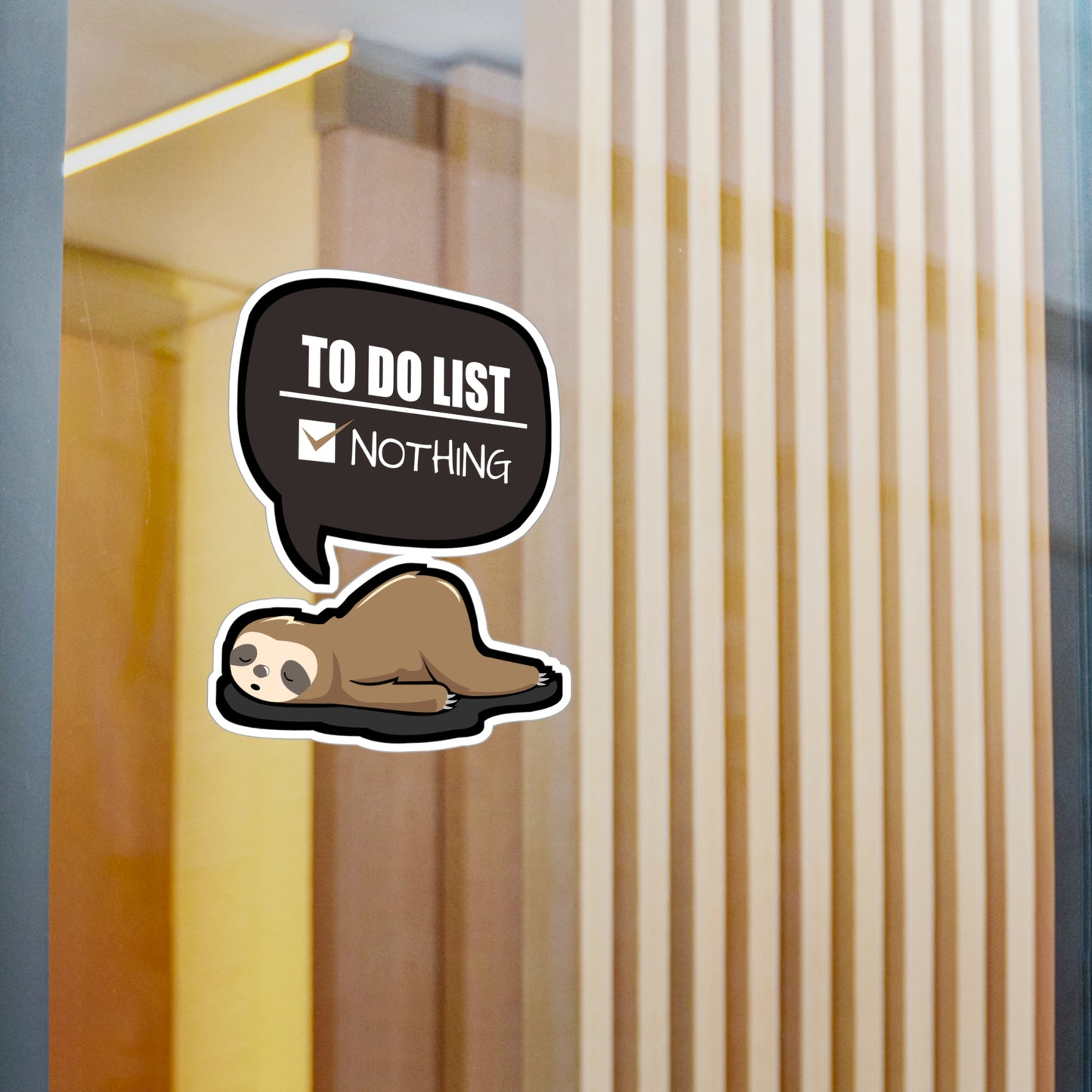 To do list Nothing - Sloth Sticker for Car Window Laptop Sticker. Water Bottle Sticker, Vinyl Cute Decal, Sloths Sticker - Sloth Gift