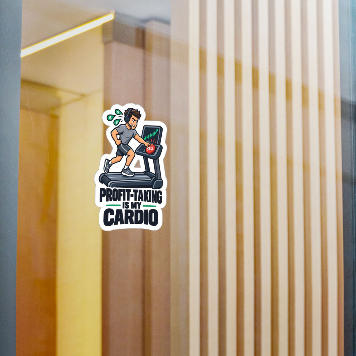 Day Trading Sticker - Profit-Taking Is My Cardio, Stock Market & Forex Trader Decals for Laptop and Water Bottle