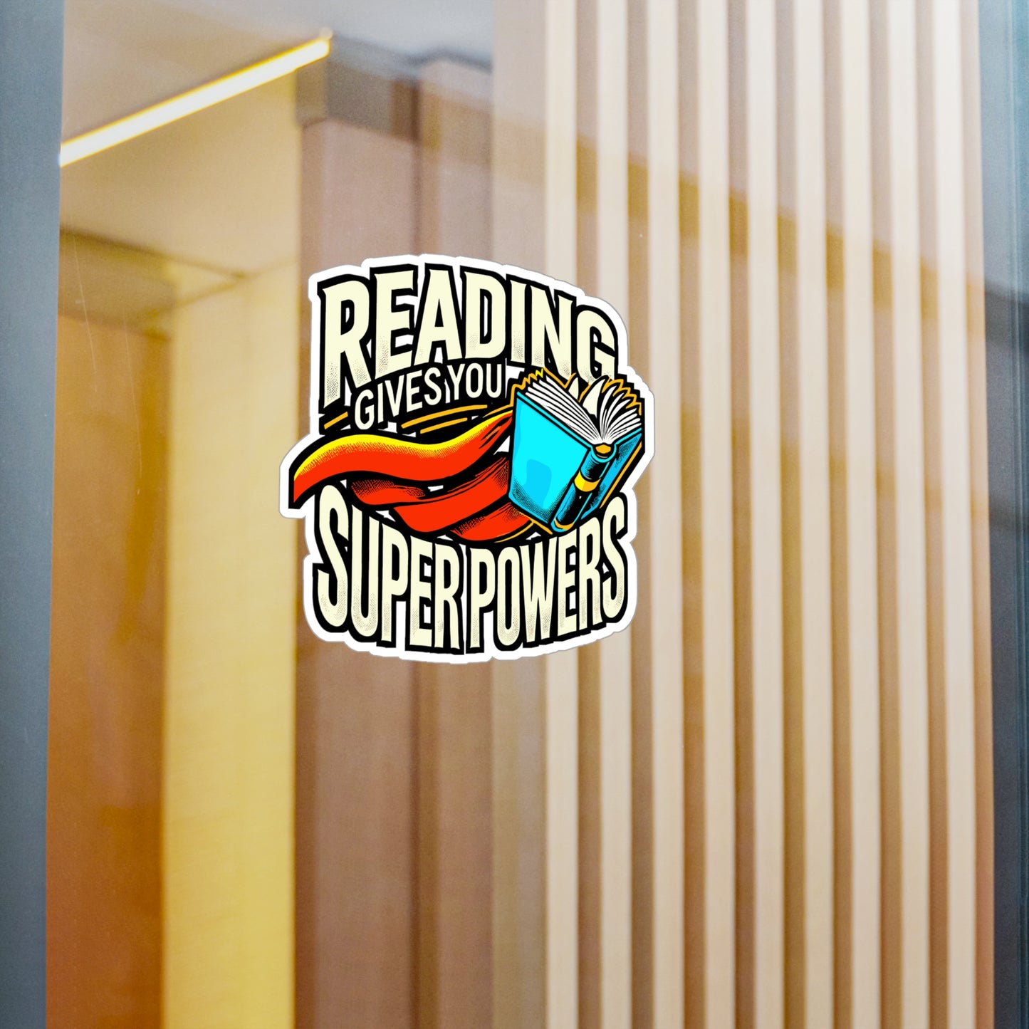 Reading Gives You Super Powers – Vinyl Sticker for Laptop or Water Bottle | Book Lover Gift, Literary Decal