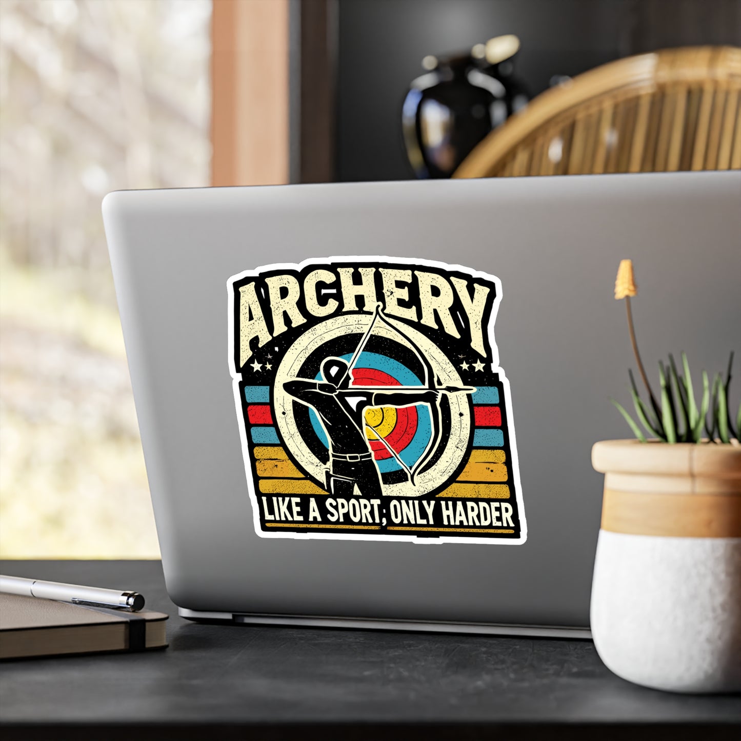 Archery Like A Sport Only Harder - Archery Sticker for Laptop Sticker. Water Bottle Sticker, Vinyl Archer Decal - Archery Gift