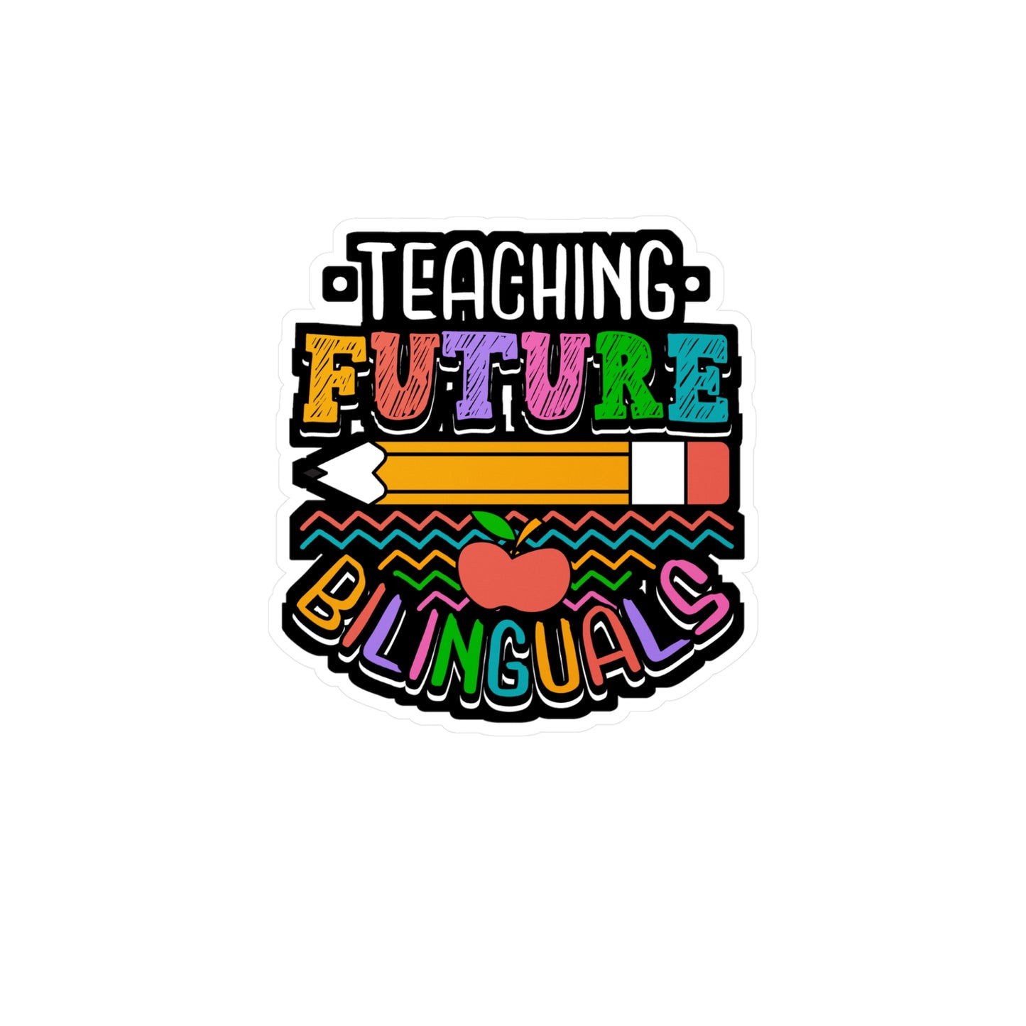 Teaching Future Bilinguals - Spanish Sticker for Laptop Sticker. Water Bottle Sticker, Vinyl Bilingual Decal - Spanish Gift