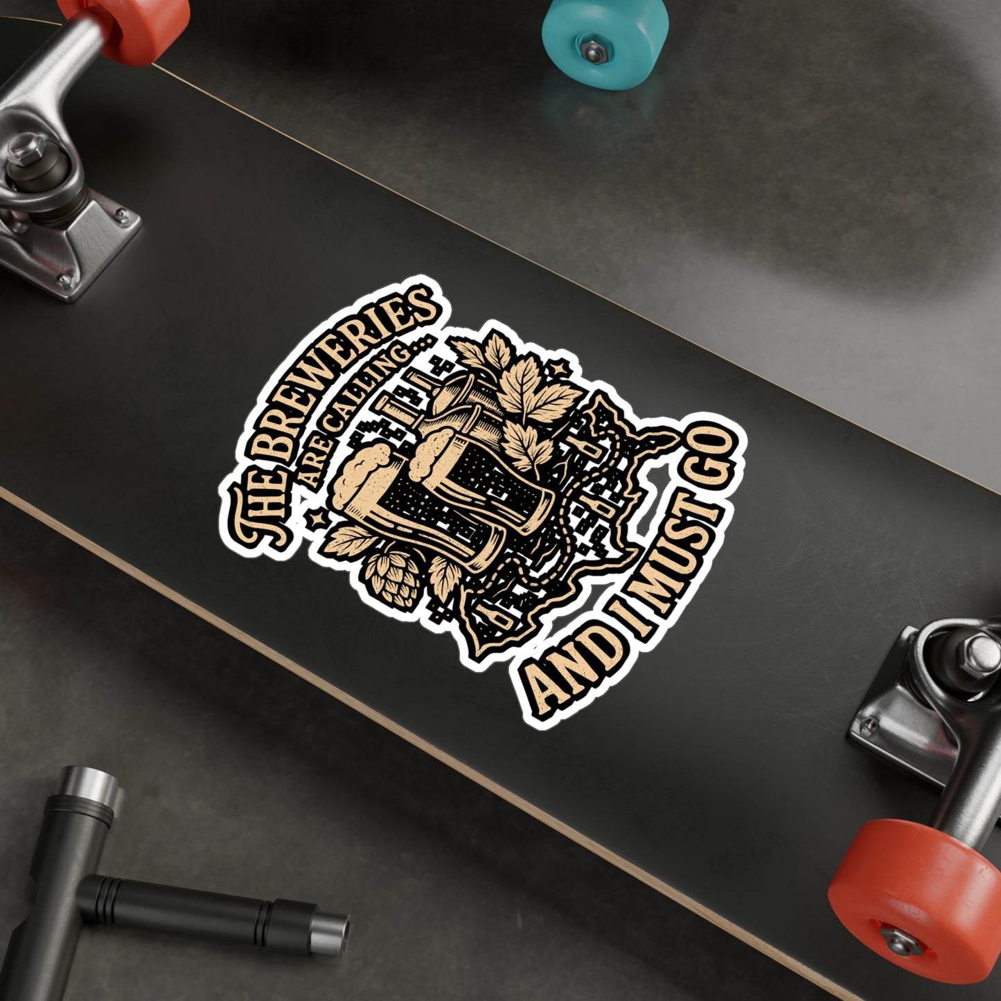 The Breweries Are Calling and I Must Go – Craft Beer Sticker for Laptop or Water Bottle | Vinyl Brew Decal, Beer Lover Gift, Home Bar Decor
