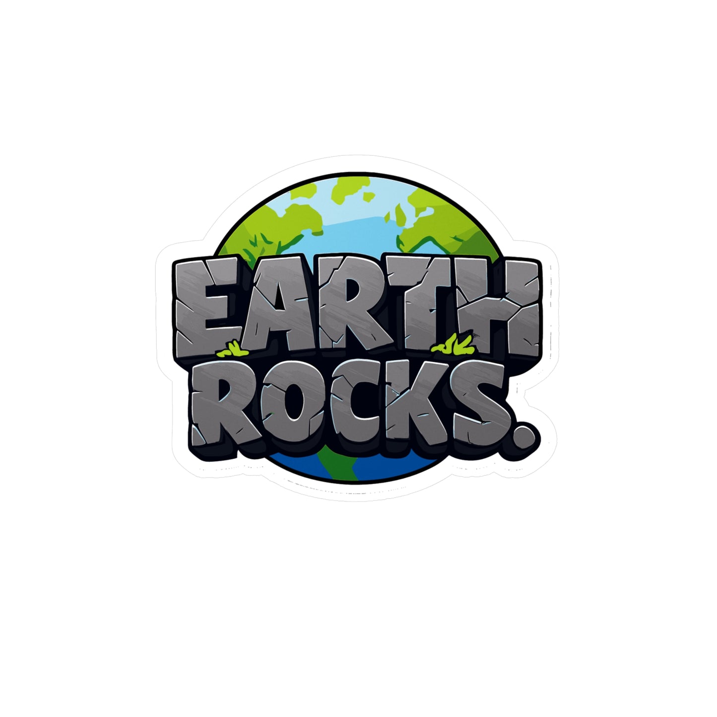 Geologie Sticker "Earth Rocks." – Vinyl Waterproof Decals for Laptop or Water Bottle, Geology Minerals Tectonics Design