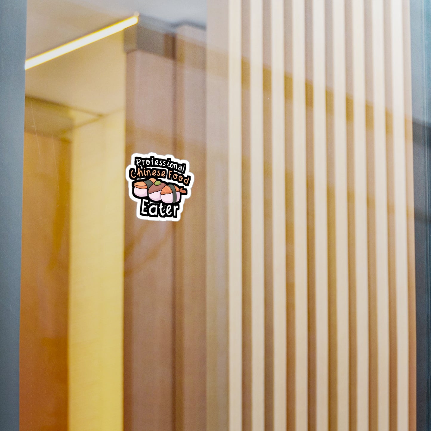 Professional Chinese Food Eater - Japanese Sticker for Car, Wall, Laptop, Window, Truck Japanese Gift Vinyl Food Decal Sticker