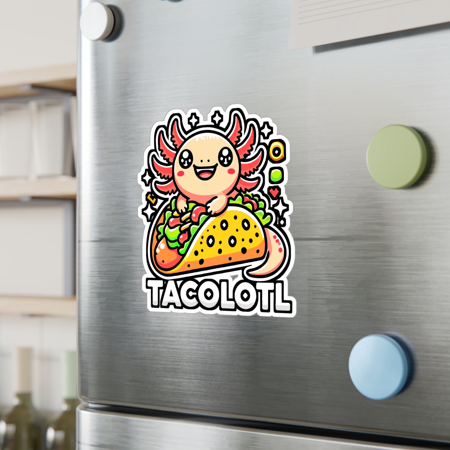 Tacolotl – Tacos Vinyl Decal for Car, Laptop, or Water Bottle | Mexican Foodie Gift, Funny Taco Sticker