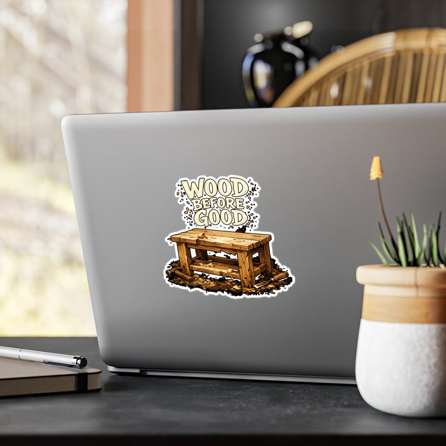 Carpenter Sticker Wood Before Good Funny Woodworker Decals Waterproof Vinyl for Laptop Tool Box