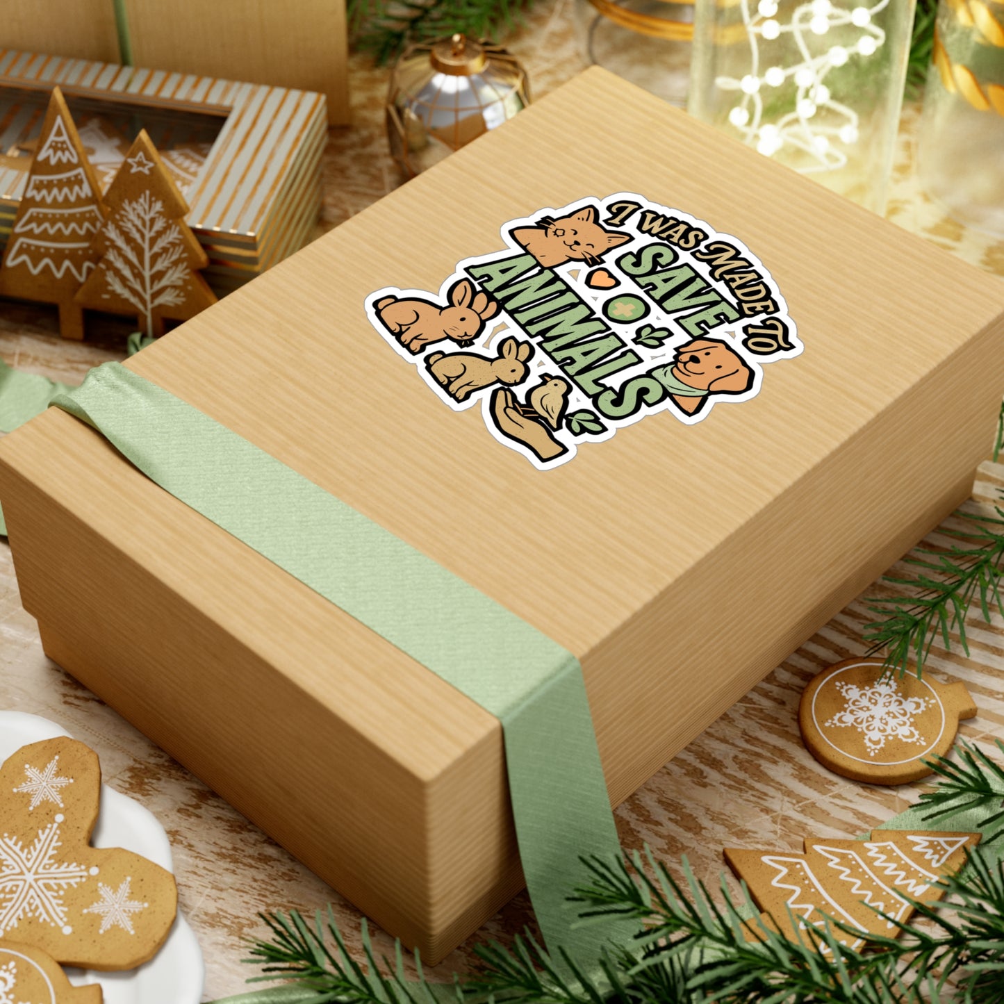 I Was Made To Save Animals – Animal Rescue Sticker for Laptop or Water Bottle | Vinyl Decal, Pet Adoption & Rescuer Gift