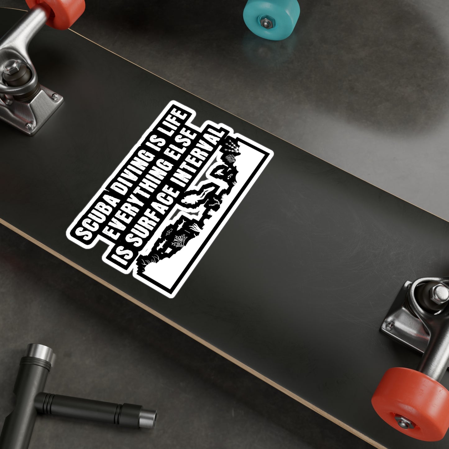 Scuba Diving is Life Everything Else Is Surface Interval - Diver Sticker for Laptop Sticker. Water Bottle Sticker, Vinyl Scuba-diving Decal - Diver Gift