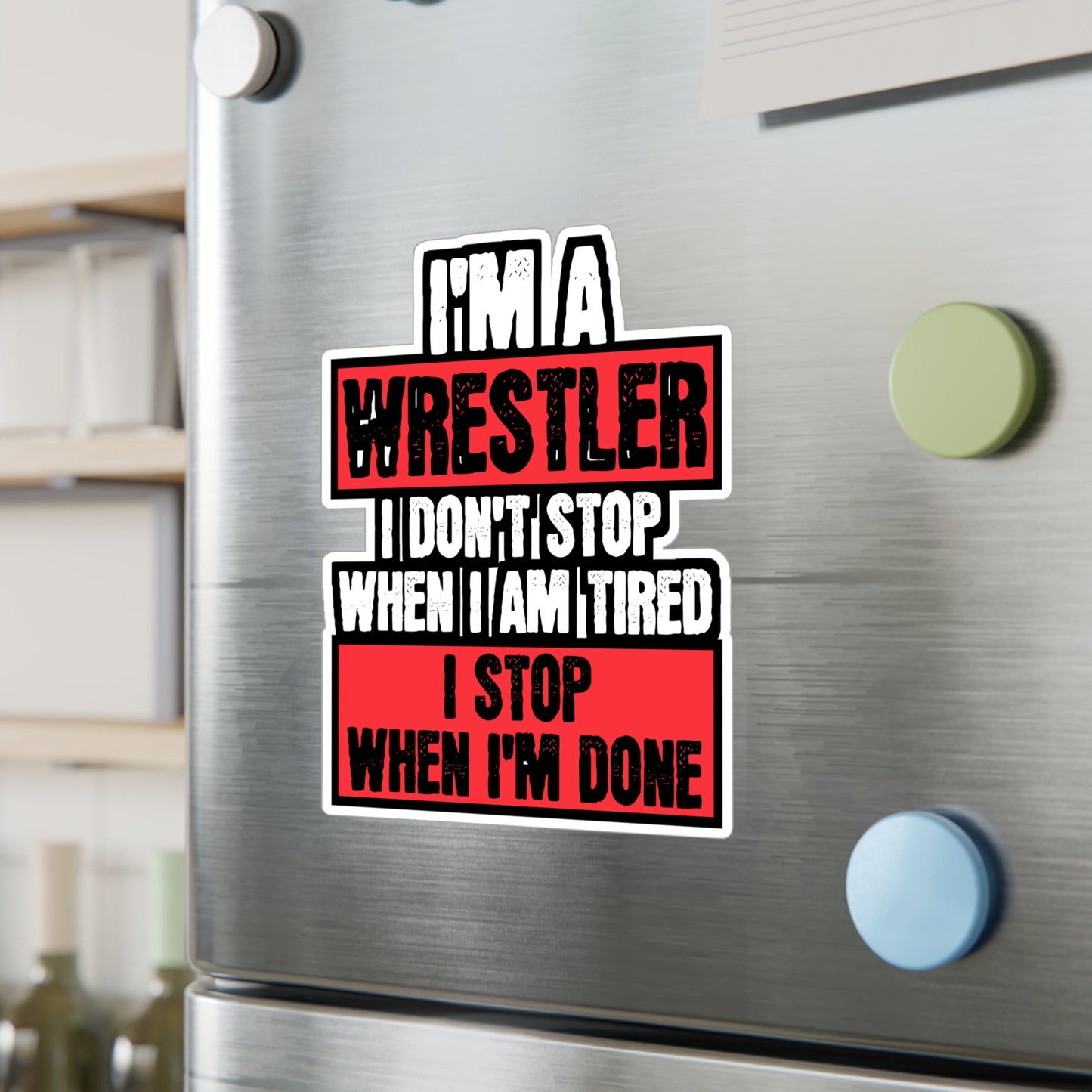 I'm A Wrestler - Wrestle Sticker for Car Window Laptop Sticker. Water Bottle Sticker, Vinyl Wrestling Decal, Offense Sticker - Wrestle Gift