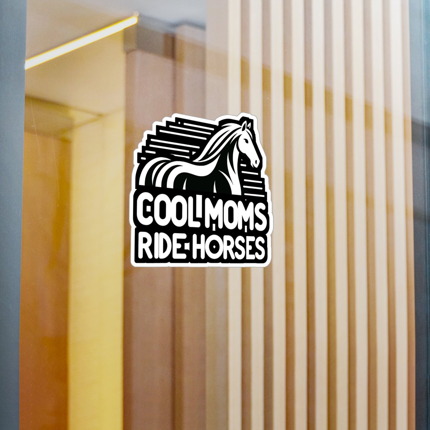 Cool Moms Ride Horses - Horse Sticker for Car Window Laptop Sticker. Water Bottle Sticker, Vinyl Pasture Decal, Neigh Sticker - Horse Gift