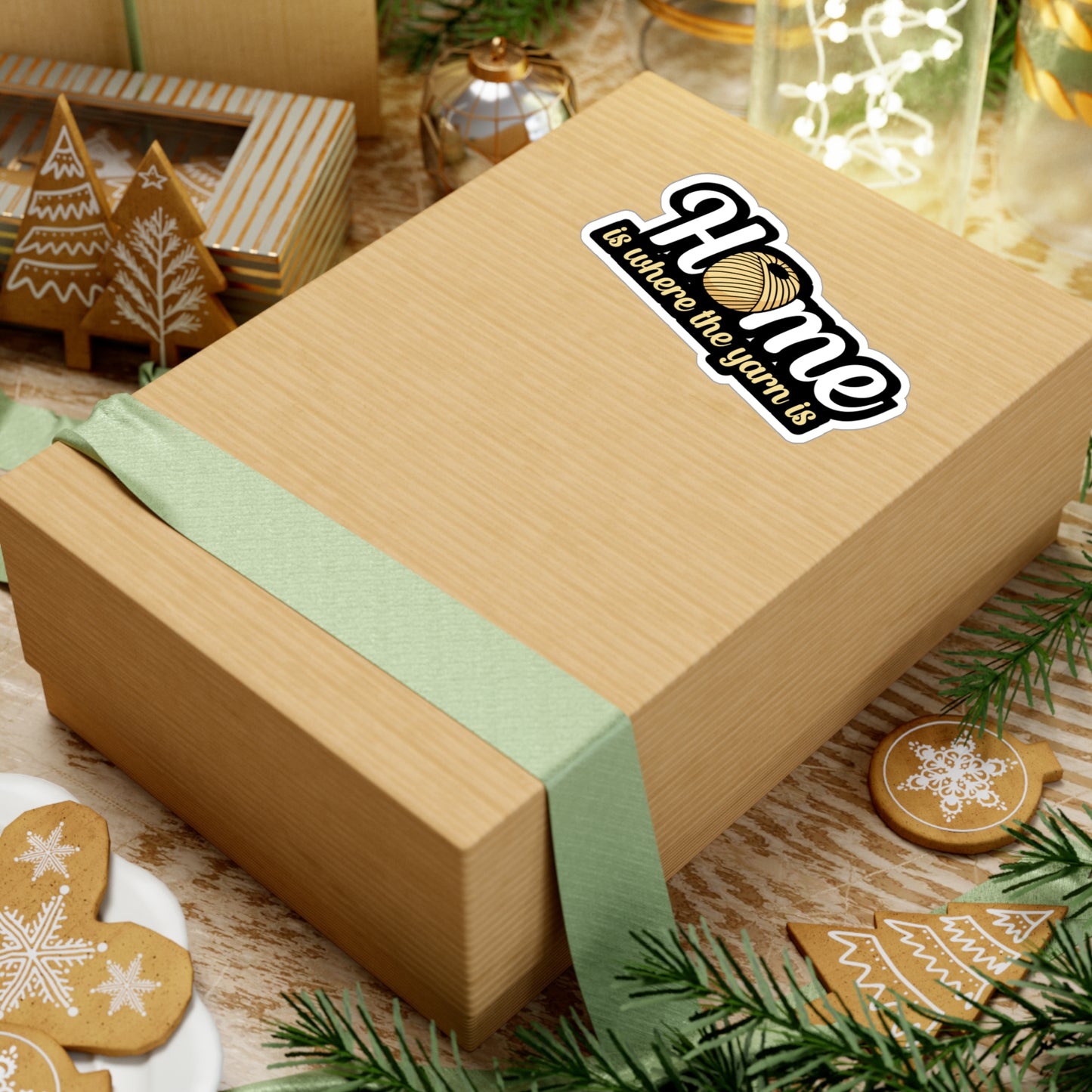 Home is where the yarn is - Crocheting Sticker for Wall, Laptop, Window, Truck, Car Crocheting Gift Vinyl Crocheter Decal Sticker