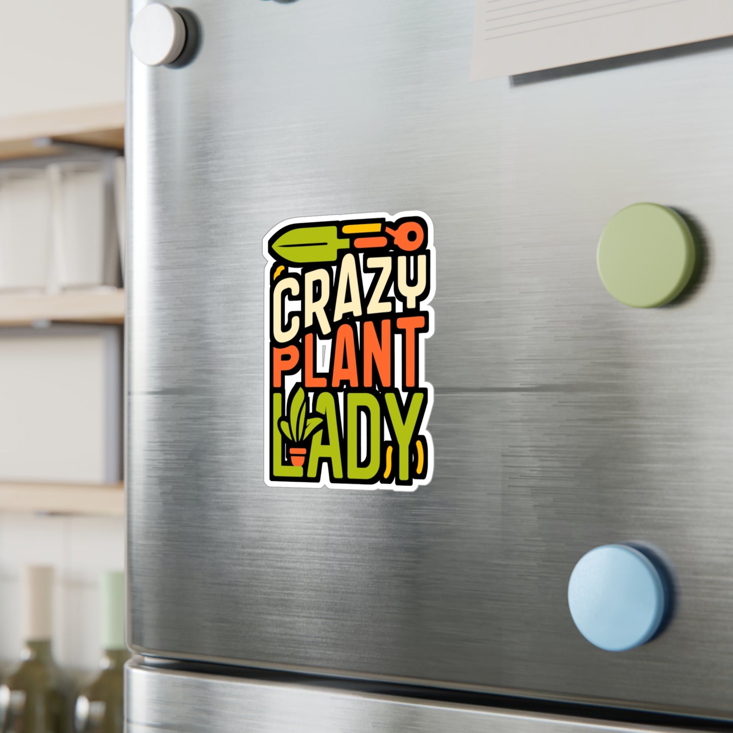 Crazy Plant Lady - Gardening Sticker for Laptop Sticker. Water Bottle Sticker, Vinyl Landscaper Decal - Gardening Gift