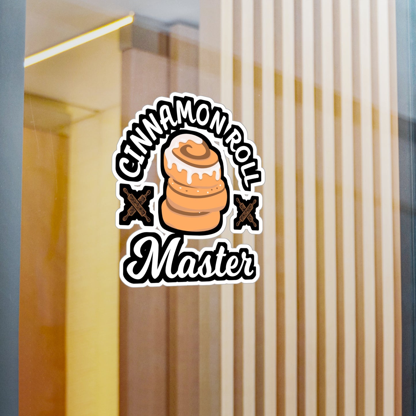 Cinnamon Roll Master - Baking Sticker for Laptop Sticker. Water Bottle Sticker, Vinyl Cake-decorator Decal - Baking Gift