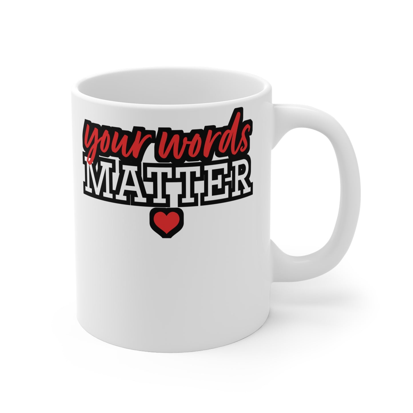 Your Words Matter - Speech-pathology Mug for Coffee 11oz. Speech-pathology Cup, White ceramic, Phoneme Mug - Speech-pathology Gift