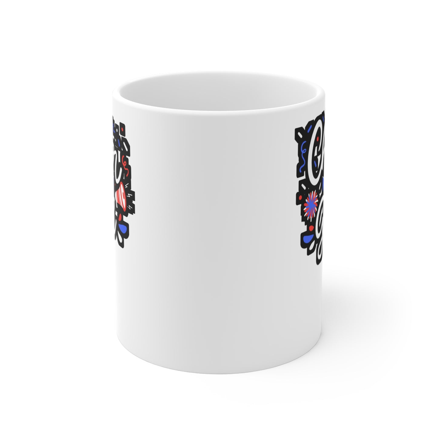 Cheer Girl - Cheerleader Mug for Coffee 11oz. Cheerleader Cup, White ceramic, Stadium Mug, Dance Tea Cup - Cheerleader Gift