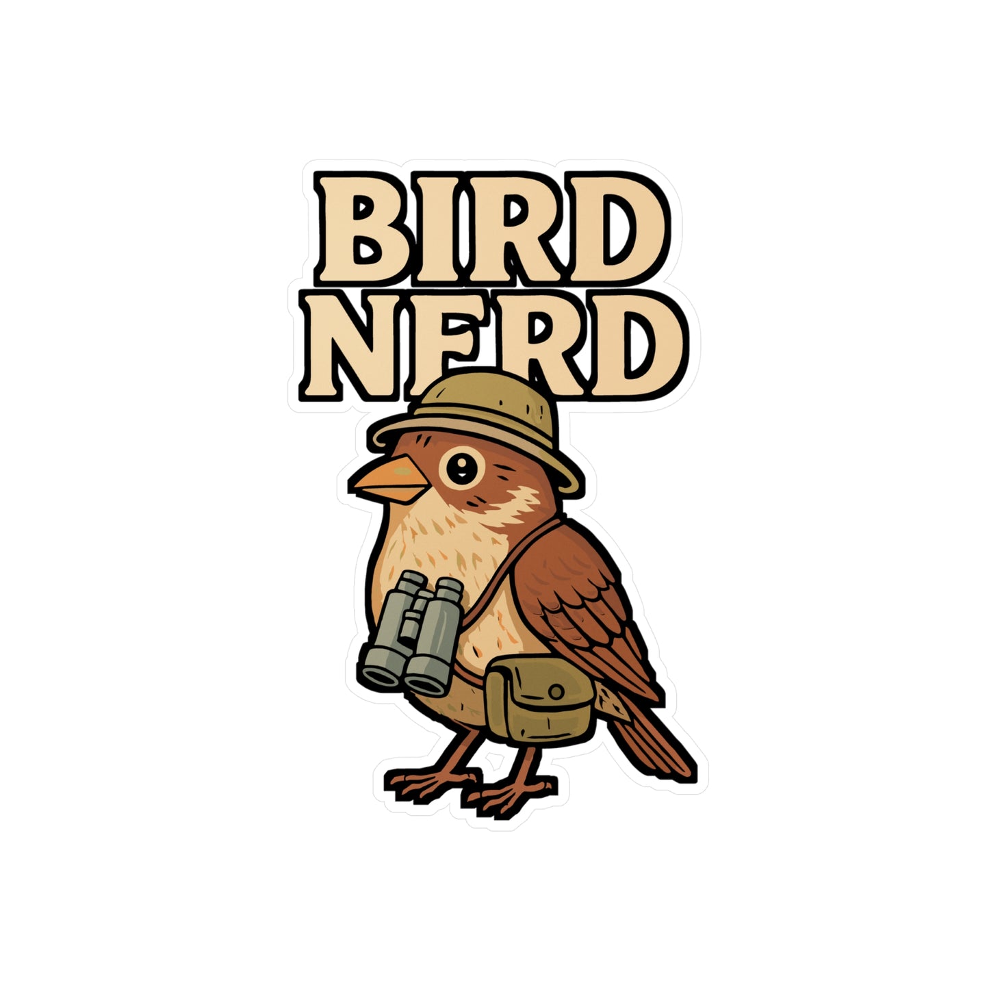 Bird Nerd – Birdwatcher Sticker for Laptop, Water Bottle, or Car | Vinyl Binocular Decal | Bird Lover Gift