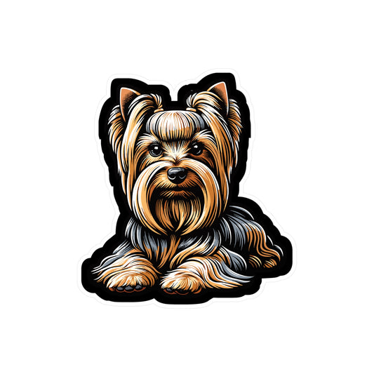 Yorkshire Terrier - Yorkshire Sticker for Car Window Laptop Sticker. Water Bottle Sticker, Vinyl Terrier Decal, Toy Sticker - Yorkshire Gift