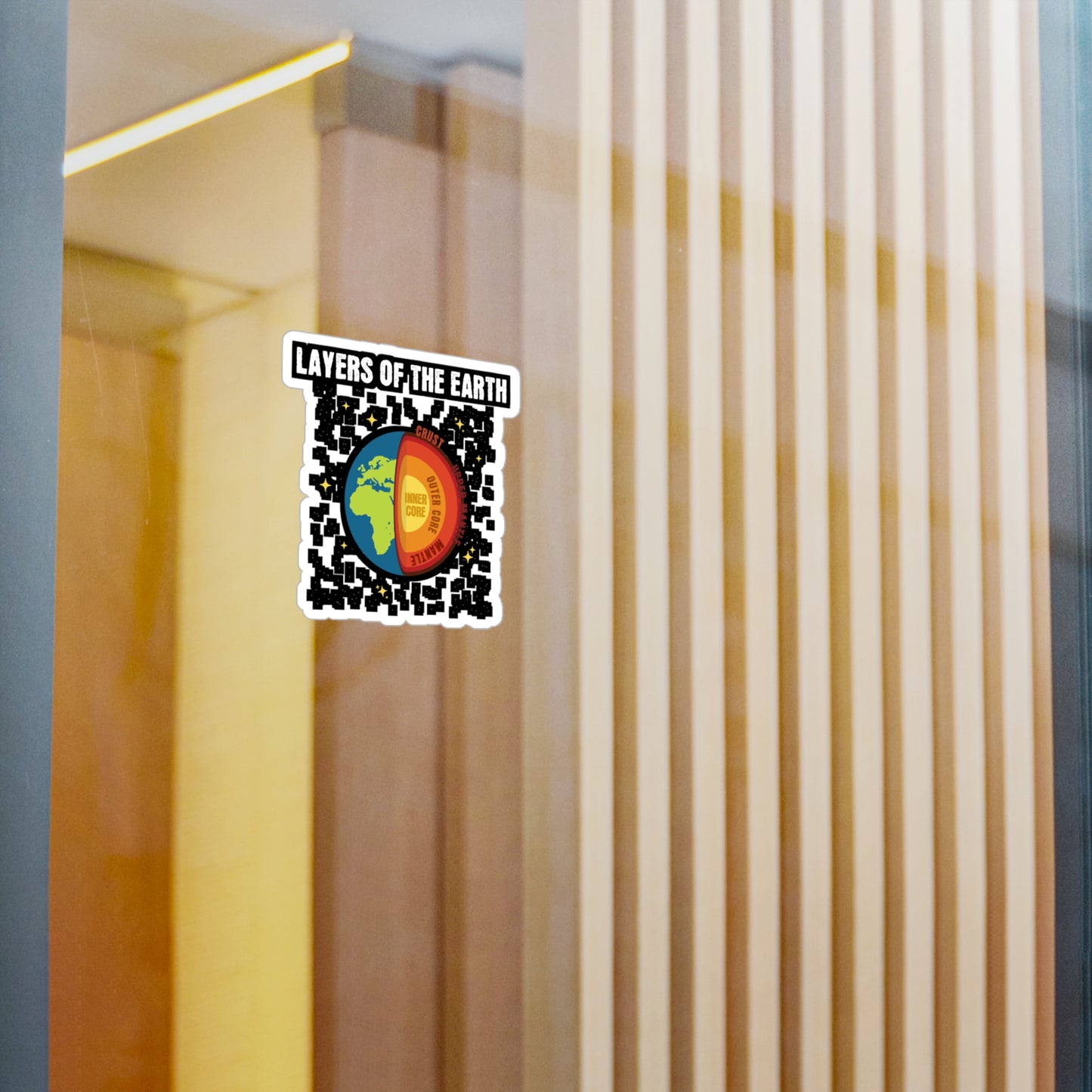 Layers of the Earth - Geology Sticker for Laptop Sticker. Water Bottle Sticker, Vinyl Geologist Decal - Geology Gift