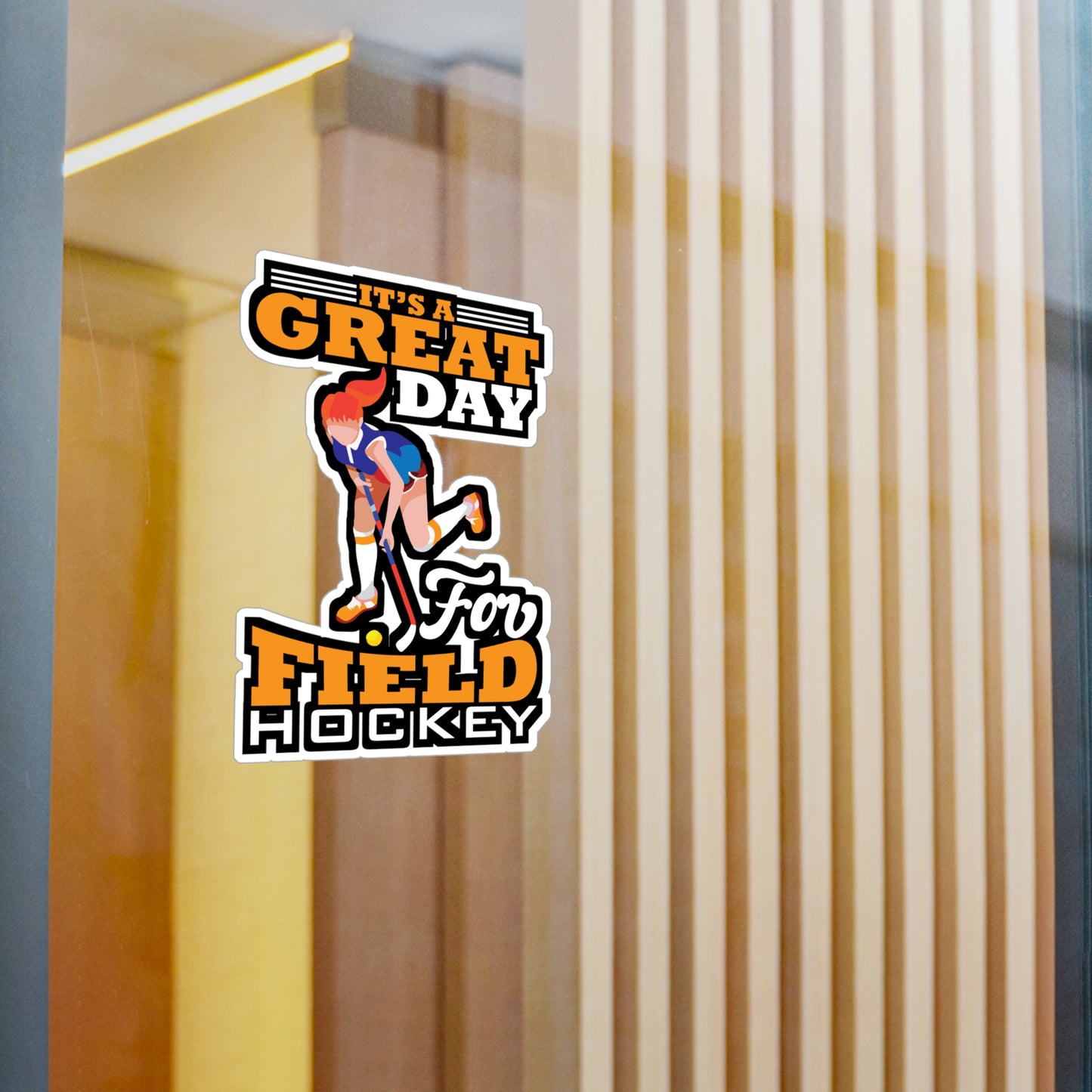 Great Day Field Hockey - Field hockey Sticker for Laptop Sticker. Water Bottle Sticker, Vinyl Hockey Decal - Field hockey Gift