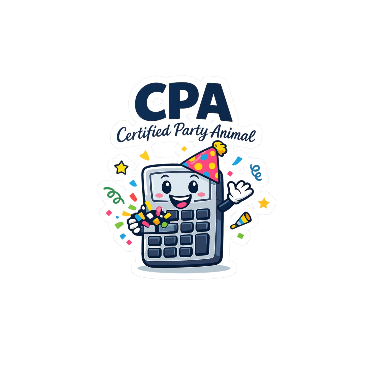 Accountant Sticker Certified Party Animal Funny Accounting Decals Waterproof Vinyl for Laptop Water Bottle Balance Spreadsheet Amortization