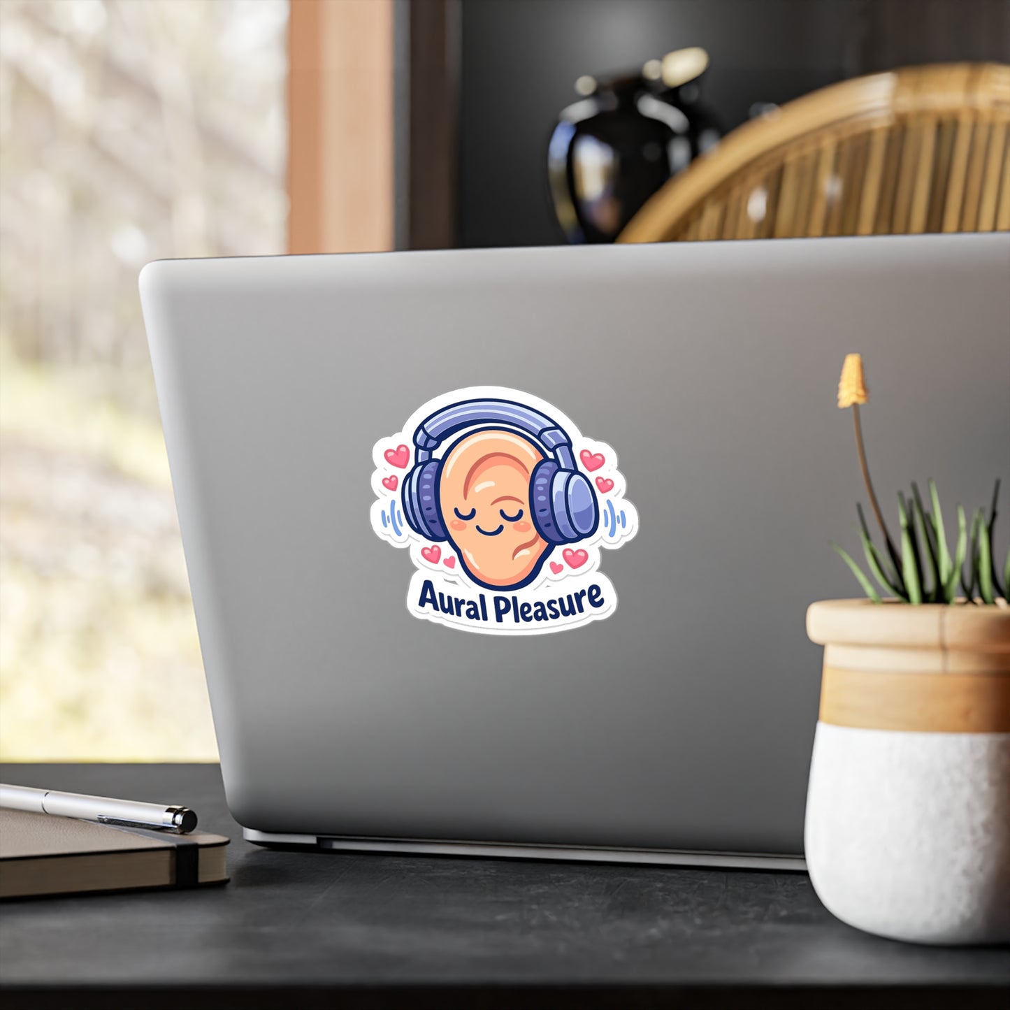 Audio Engineer Sticker Aural Pleasure Design, Waterproof Vinyl Decals for Laptop or Monitor by Sound Engineer Audio Technician