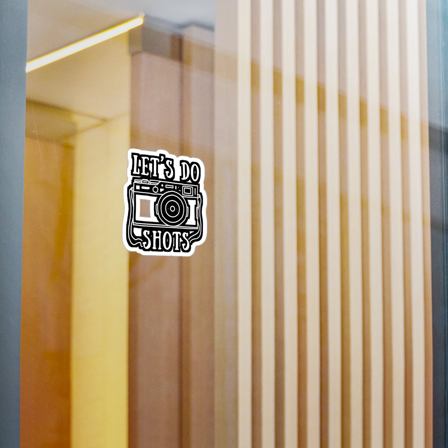 Let's Do Shots - Photography Sticker for Laptop Sticker. Water Bottle Sticker, Vinyl Shooting Decal - Photography Gift