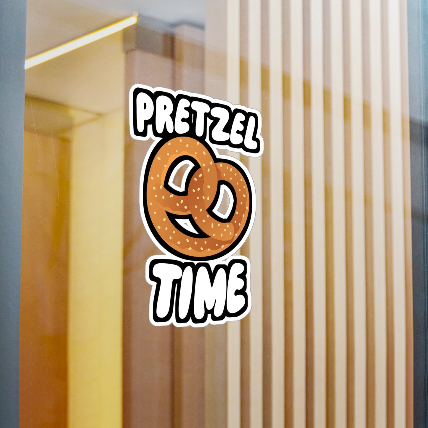 Pretzel Time - Baking Sticker for Wall, Laptop, Window, Truck, Car Baking Gift Vinyl Cute Decal Sticker
