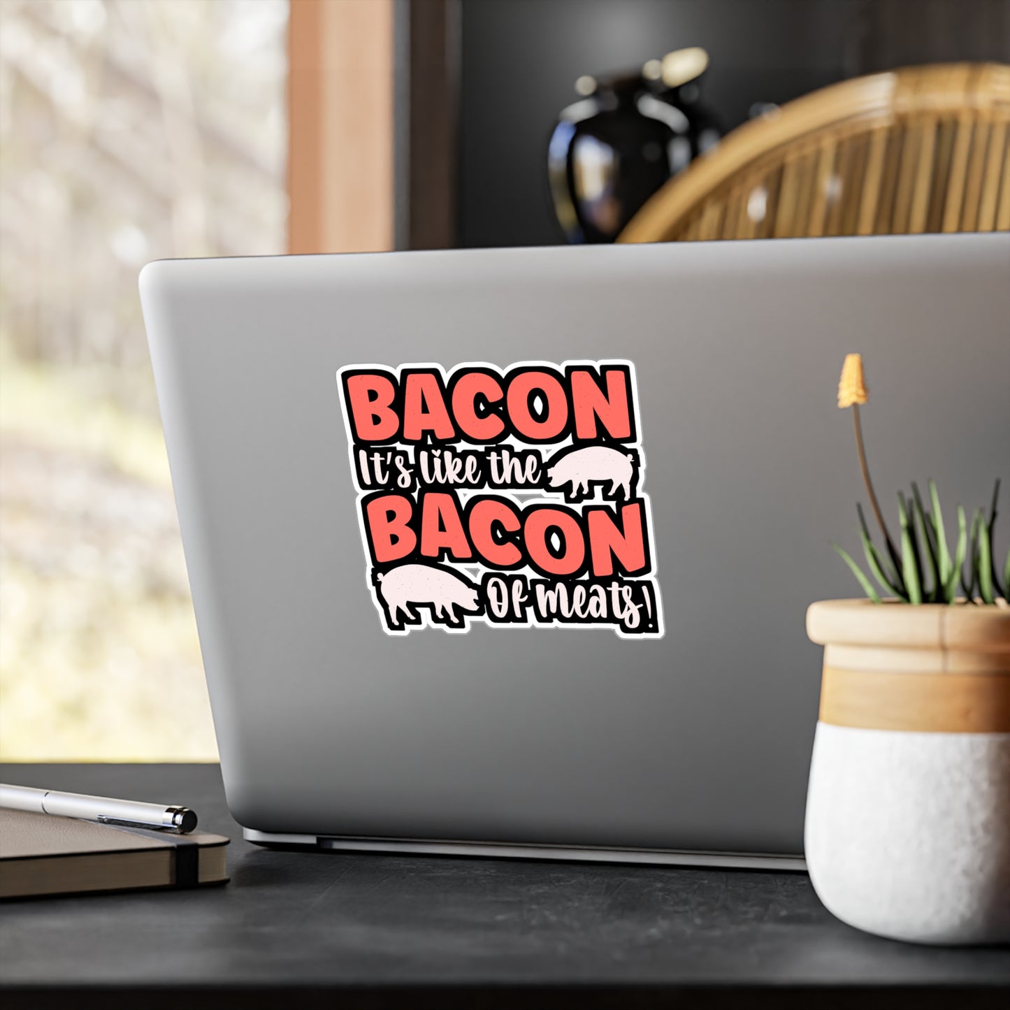 Bacon It's like the bacon of meats! - Bacon Sticker for Laptop Sticker. Water Bottle Sticker, Vinyl Lard Decal - Bacon Gift