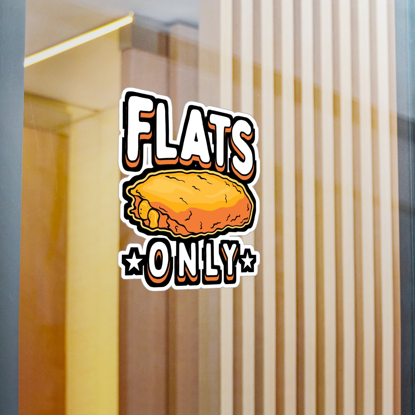 Flats Only Chicken Wings - Chicken-wings Sticker for Laptop Sticker. Water Bottle Sticker, Vinyl Nugget Decal - Chicken-wings Gift