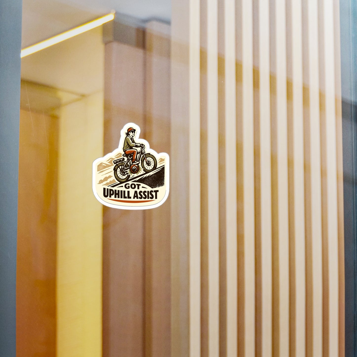 E-Bike Sticker Got Uphill Assist electric bike decal waterproof vinyl decals for laptop water bottle e cycling e cyclist style