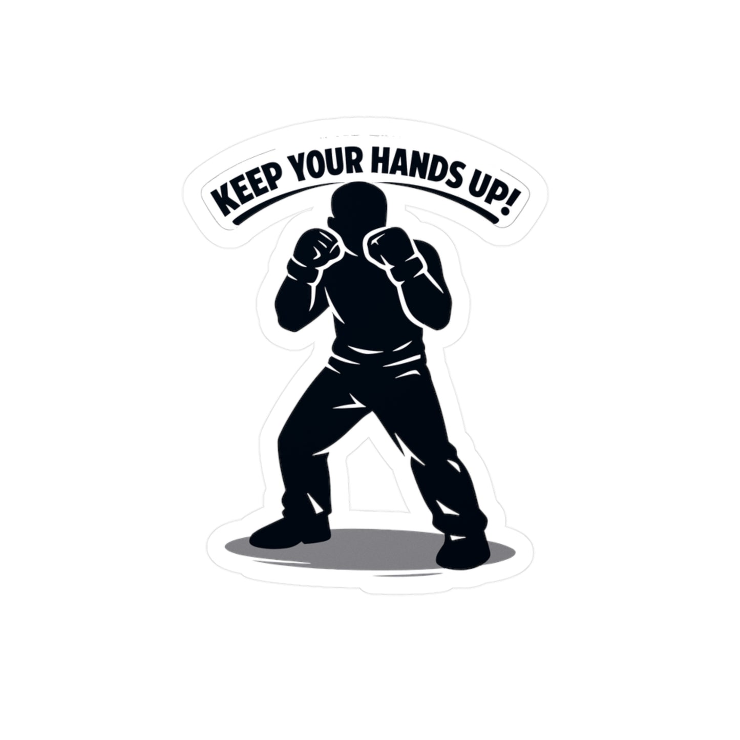Krav Maga Sticker "Keep Your Hands Up!" Waterproof Vinyl Decals for Laptop, Water Bottle – Martial Arts Self Defense Fitness Gear