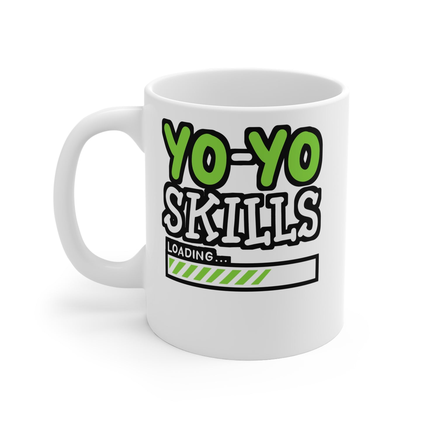 YoYo Skills Loading - Yoyo Mug for Coffee 11oz. Yoyo Cup, White ceramic, Game Mug, 90s Tea Cup - Yoyo Gift