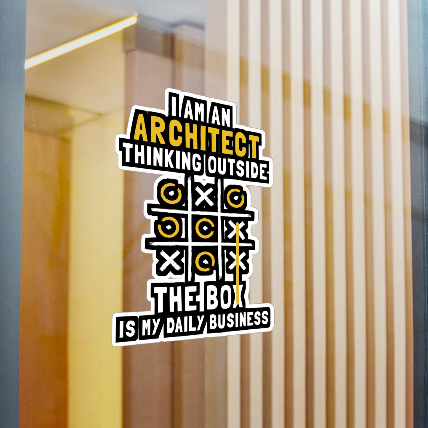 I'm An Architect Thinking Outside The Box Is My Daily Business - Architecture Sticker for Laptop Sticker. Water Bottle Sticker, Vinyl Studio Decal - Architecture Gift