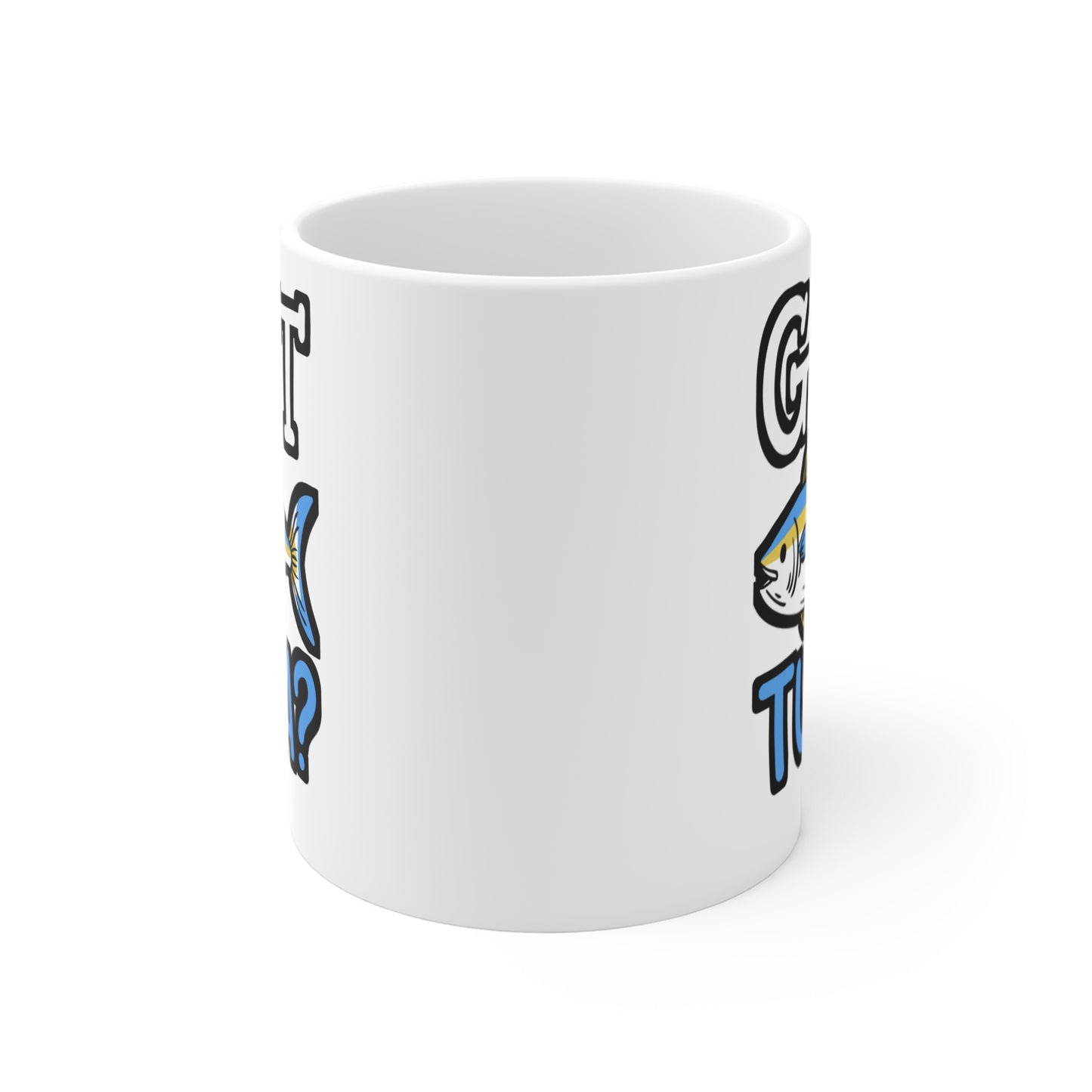 Got Tuna - Bluefin Mug for Coffee 11oz. Bluefin Cup, White ceramic, Tuna Mug, Trolling Tea Cup - Bluefin Gift