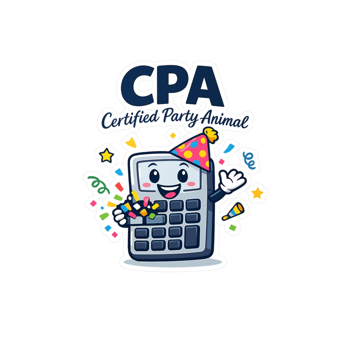 Accountant Sticker Certified Party Animal Funny Accounting Decals Waterproof Vinyl for Laptop Water Bottle Balance Spreadsheet Amortization