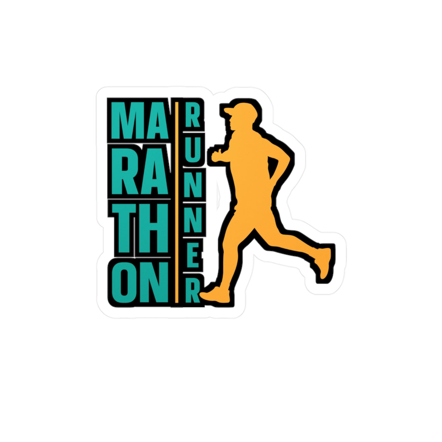 Marathon Runner - Marathon Sticker for Car Window Laptop Sticker. Water Bottle Sticker, Vinyl Running Decal, Funny Sticker - Marathon Gift
